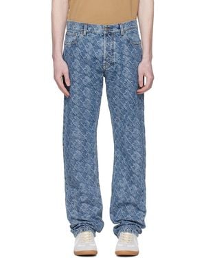Lanvin Lunar Year Jacquard Jeans - Blue