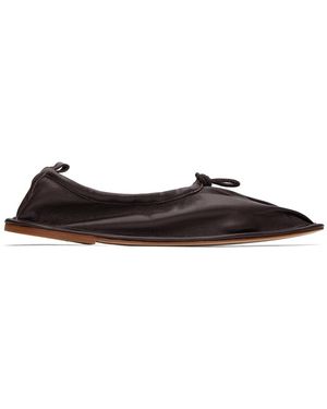 Hereu Brown Puntera Ballerina Flats - Black