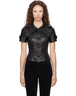 VAQUERA Leather Top - Black