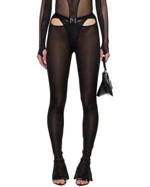 Mugler M Cutout Leggings - Black