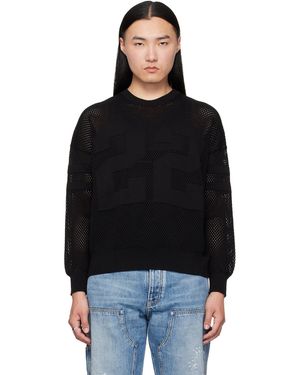 Amiri Pull Noir À Col Ras Du Cou Et À Logo