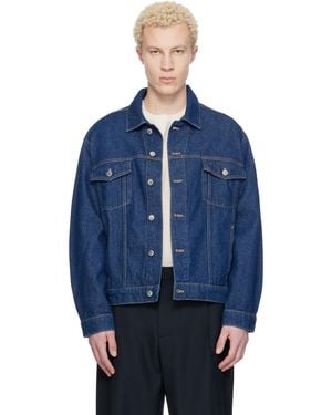 Maison Kitsuné Denim Trucker Jacket - Blue
