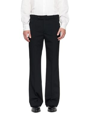Ernest W. Baker Cuffed 70's Trousers - Black