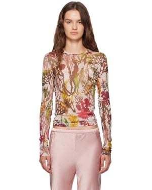 SILK LAUNDRY Mesh Long Sleeve Top - Multicolour