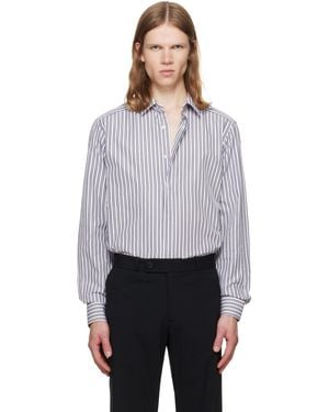 Tom Ford Alternate Stripe Classic Fit Shirt - Grey