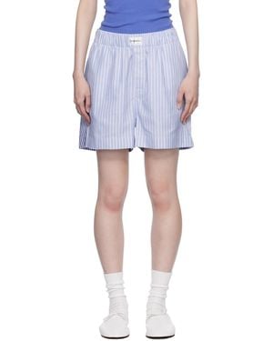 MAGNIBERG Wall Street Pajama Shorts - Blue