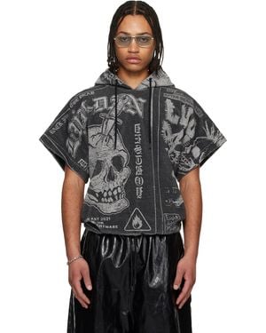 Lu'u Dan Half Hoodie - Black