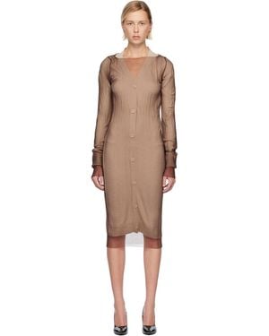 MM6 by Maison Margiela Layered Midi Dress - Black