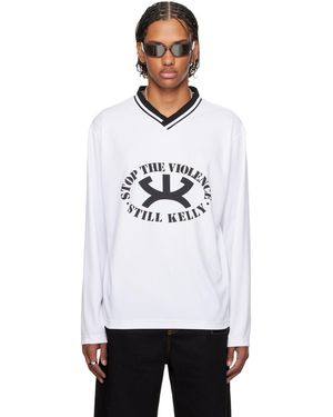 Still Kelly Pull De Sport Molletonné 'Stop The Violence' Blanc