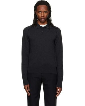 Studio Nicholson Sark Knit Polo - Black