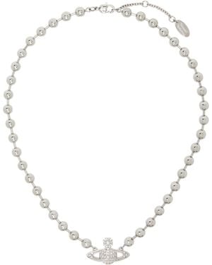 Vivienne Westwood Thames Mini Bas Relief Choker - Metallic