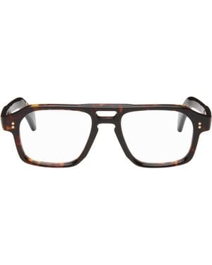 Cutler and Gross ブラウン Gr15 アビエイター メガネ - ブラック