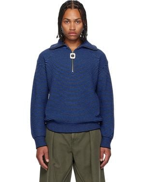 JW Anderson Half Zip Jumper - Blue