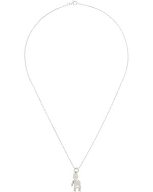 Bleue Burnham Collier À Pendentif D'Ourson - Métallisé