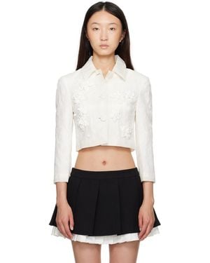 ShuShu/Tong Pointed Collar Short Jacket - Black