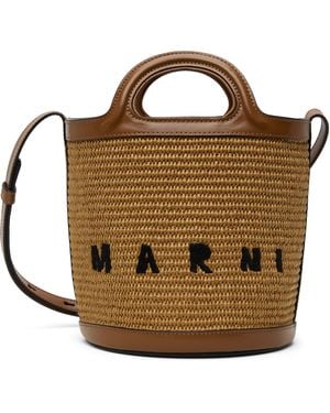 Marni Petit Sac Seau Tropicalia Et Brun - Marron