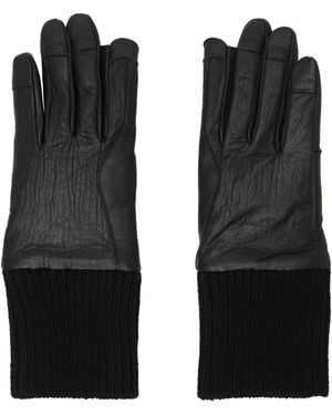 Rick Owens ブラック Tower Rib Cuff グローブ