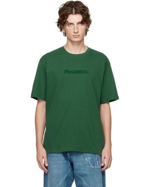 JW Anderson Logo Embroidery T-Shirt - Green