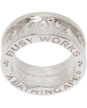 A Bathing Ape Logo Ring - Grey