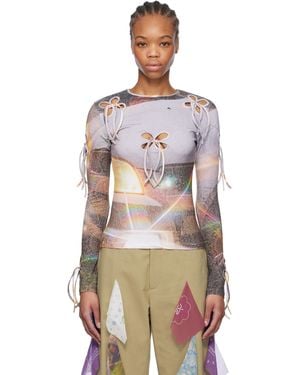 JKim Flashing Light Petal Long Sleeve T-Shirt - Multicolour