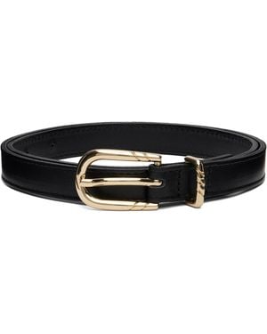 Ernest W. Baker Skinny Leather Belt - Black