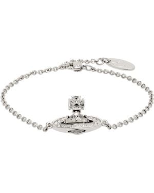 Vivienne Westwood シルバー Pina Bas Relief ブレスレット - ブラック