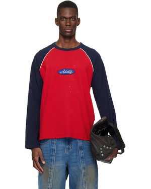 ANDERSSON BELL Logo Wappen Raglan Ls T-Shirt - Red