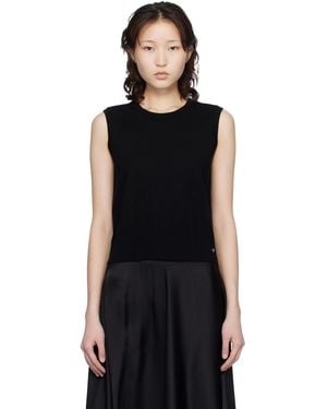 Anine Bing Moni Crop Tank Top - Black