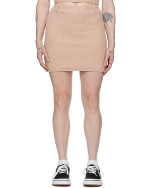 Ambush Pink Belt Loops Miniskirt - Natural