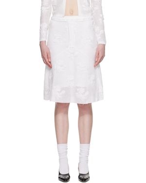 ShuShu/Tong Threadwork Knit Midi Skirt - Multicolour