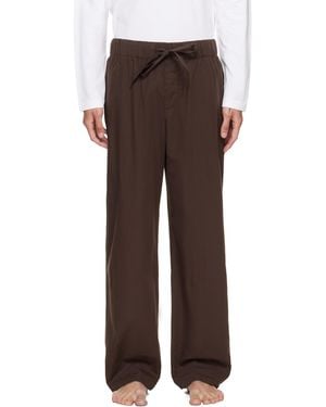 Tekla Poplin Pyjama Trousers - Brown