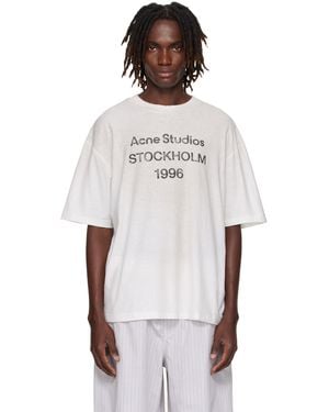 Acne Studios オフホワイト ロゴ Tシャツ