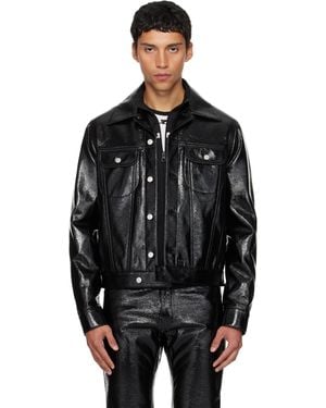 Courreges Vinyl Trucker Jacket - Black