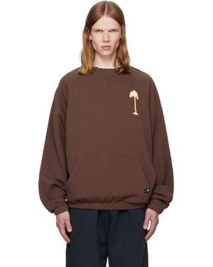 Palm Angels 'Feel High' Regular Crewneck Sweatshirt - Brown