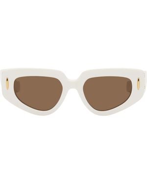 Loewe ホワイト Small Butterfly Screen サングラス - ブラック