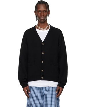 Vetements Leather Crosses Cardigan - Black