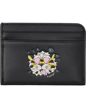 KENZO Paris Wild Tiger' Card Holder - Black