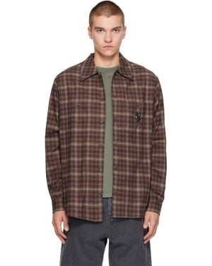 Simone Rocha Military Flannel Shirt - Brown