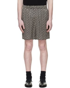 Balmain Monogram Pyjama Shorts - Black