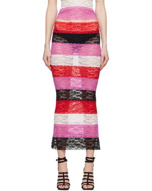Sinead Gorey Panelled Maxi Skirt - Red