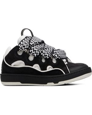 Lanvin Bicolor Curb Sneakers - Black