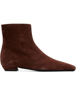 Proenza Schouler Trap Flat Ankle Boots - Brown