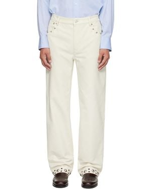 Valentino Off- Studded Trousers - White