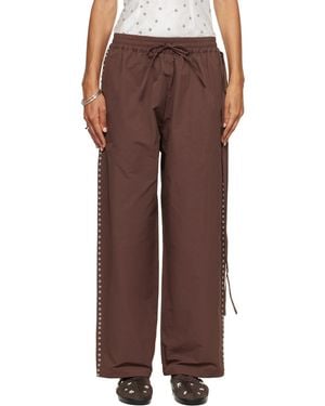 RESCHA Ssense Exclusive Tracking Trousers - Brown