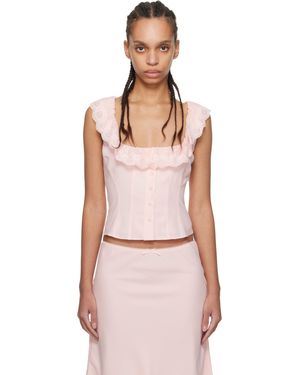 GUIZIO Ssense Exclusive Paloma Top - Pink