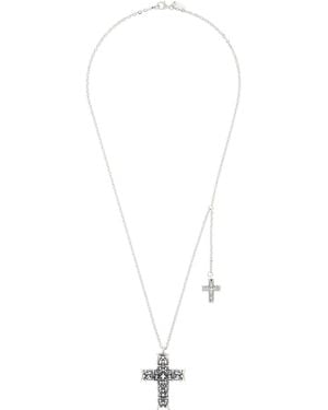 Emanuele Bicocchi Notre-Dame Cross & Side Cross Necklace - Metallic