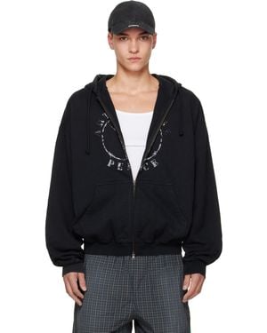 Vetements 'Artificial Peace' Zip Hoodie - Black