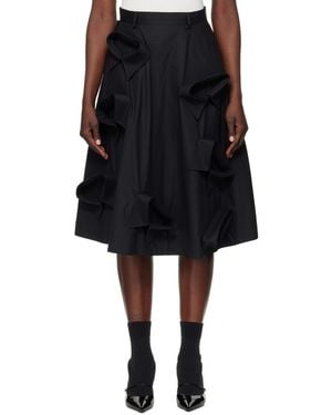 Moschino Poplin Multi Collars Midi Skirt - Black