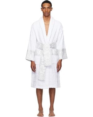 Versace ホワイト 'I Heart Baroque' バスローブ