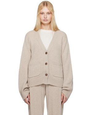 Lisa Yang Taupe Danni Cardigan - Natural